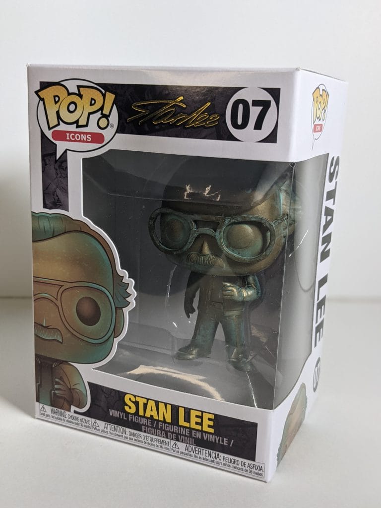 Includes POP Protector - Funko POP Icons Stan Lee Patina #07 Stan Lee